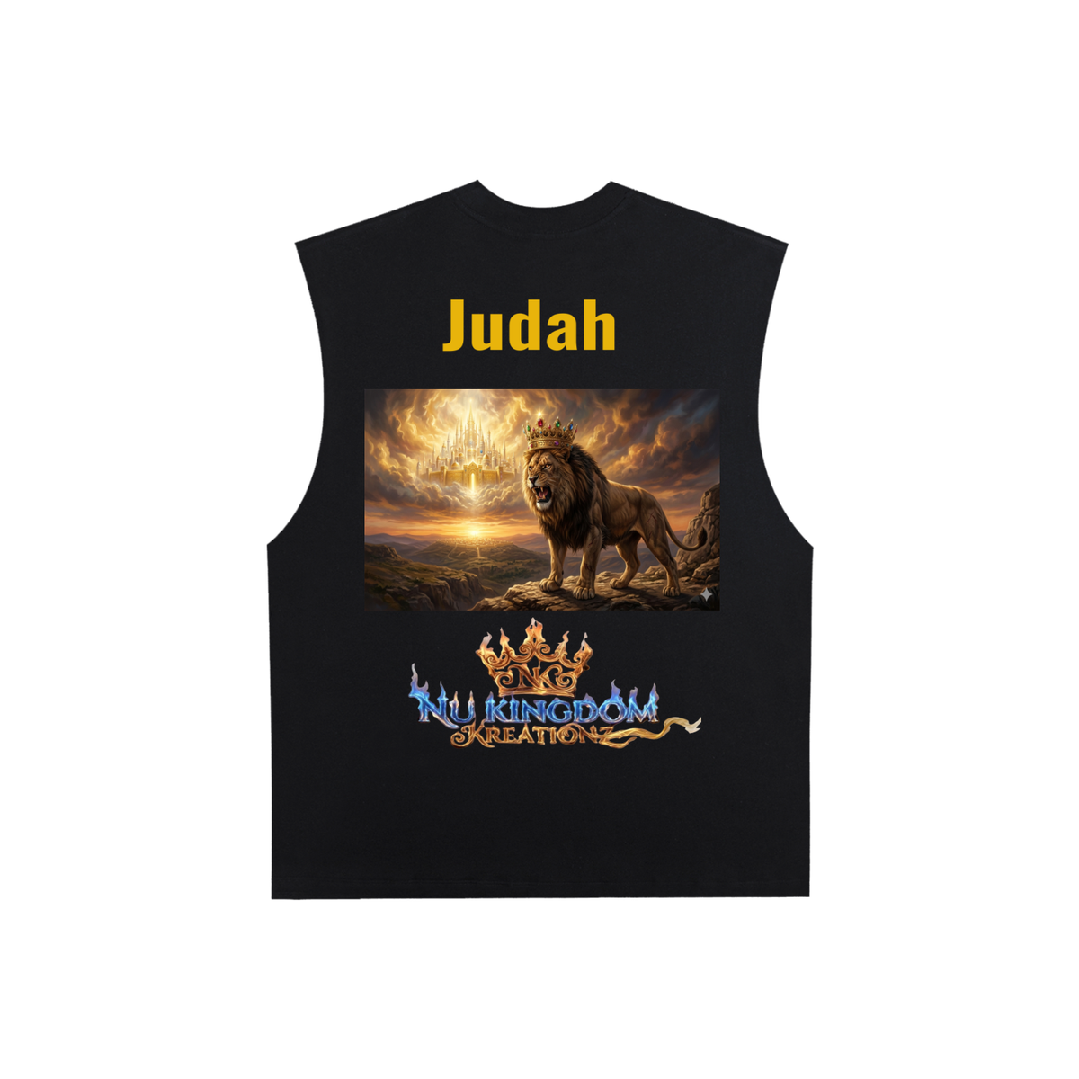 Nu Kingdom Kreationz Yahshua Return Raw Edge Cotton Tank Top