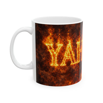 Flaming Name Ceramic Mug – Fiery Text Design (11oz & 15oz)