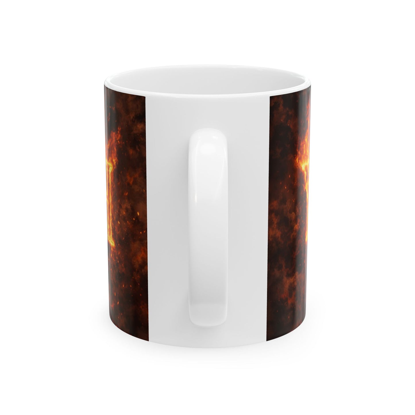 Flaming Name Ceramic Mug – Fiery Text Design (11oz & 15oz)