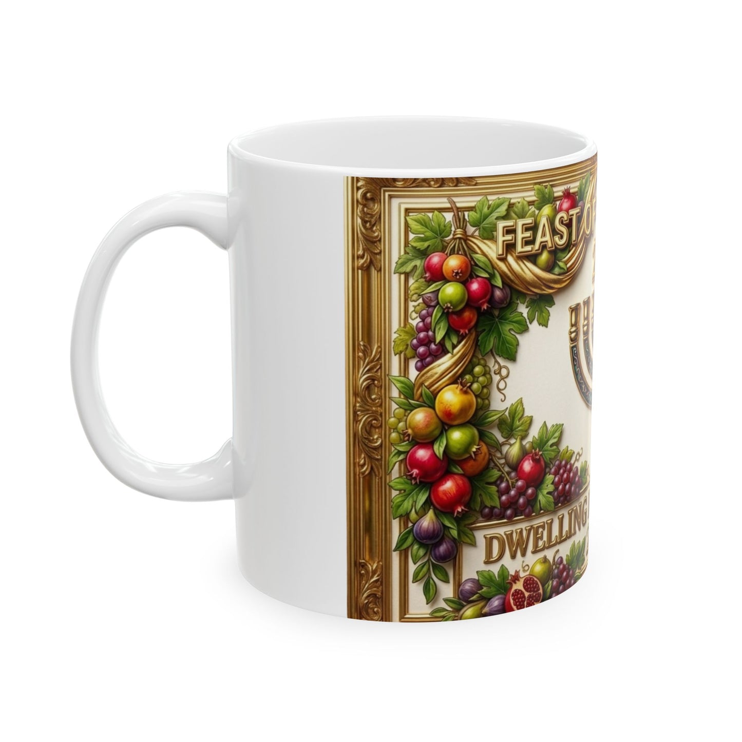 Feast of Tabernacles 2026 Ceramic Mug — 'Dwelling in His Presence' Menorah Design