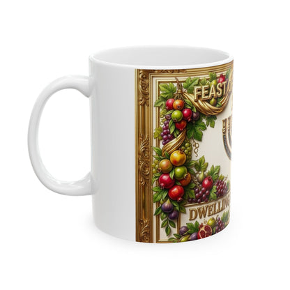 Feast of Tabernacles 2026 Ceramic Mug — 'Dwelling in His Presence' Menorah Design