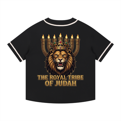 Nu Kingdom Kreationz & Apparel Contrast Piped Button-Up Judah Battle Jersey
