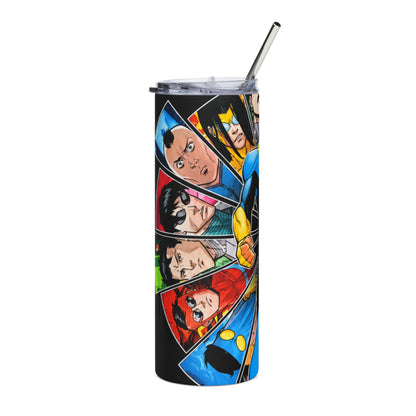 Superhero Comic Collage 20oz Stainless Steel Tumbler