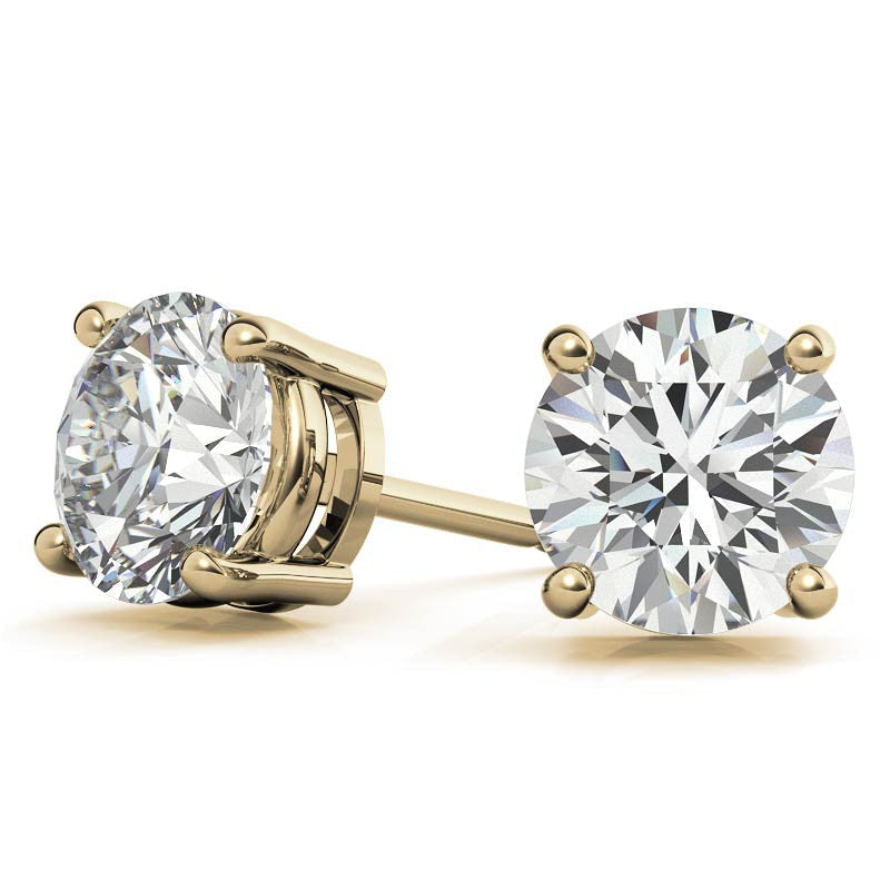 Diamond Stud Earrings in 14K White or Yellow Gold - G Color VS Clarity