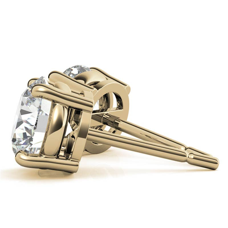 Diamond Stud Earrings in 14K White or Yellow Gold - G Color VS Clarity