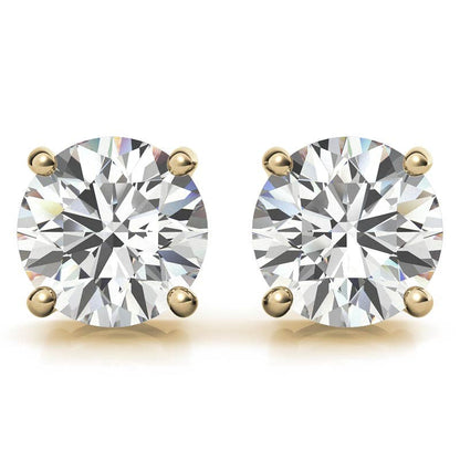 Diamond Stud Earrings in 14K White or Yellow Gold - G Color VS Clarity