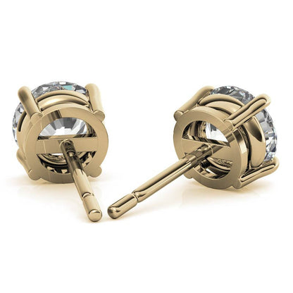Diamond Stud Earrings in 14K White or Yellow Gold - G Color VS Clarity
