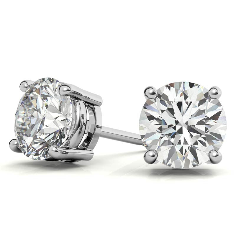 Diamond Stud Earrings in 14K White or Yellow Gold - G Color VS Clarity
