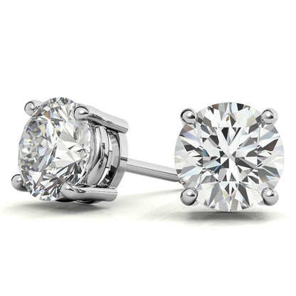 Diamond Stud Earrings in 14K White or Yellow Gold - G Color VS Clarity